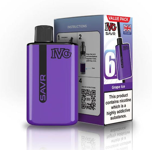 IVG SAVR Grape Ice (Pack Of 5)