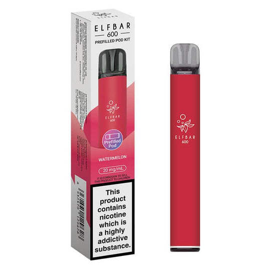 WATERMELON ELFBAR 600 REFILLABLE KIT UK - 10 Pack