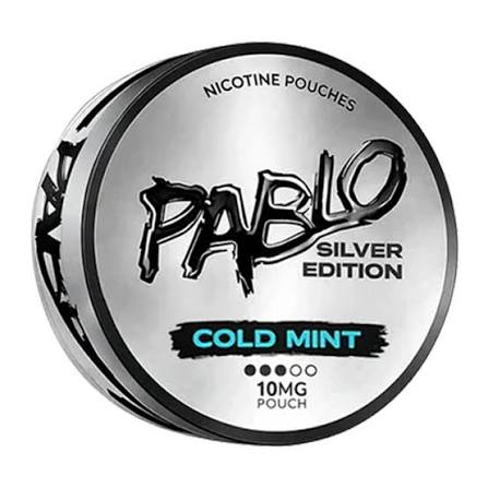 COLD MINT - NICOTINE POUCH - PABLO - SILVER EDITION- 2.5 DOTS - 10 Pack