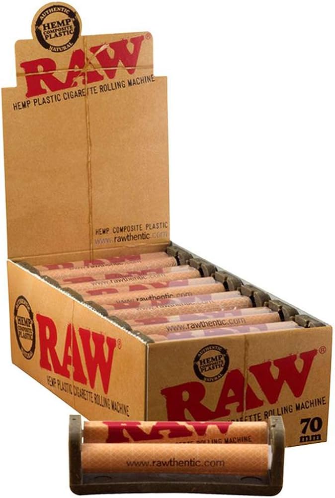 SINGLE WIDE - HEMP PLASTIC ROLLING MACHINE - RAW - 12 Pack