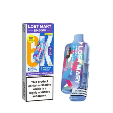 BLACKCURRANT LEMONADE - UK - LOST MARY - BM6000 - REFILLABLE KIT - 5 Pack