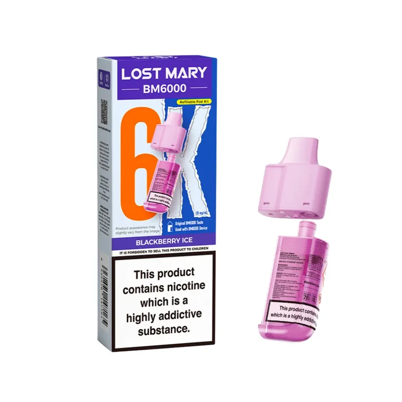 BLACKBERRY ICE UK BM6000 POD LOST MARY - 5 Pack