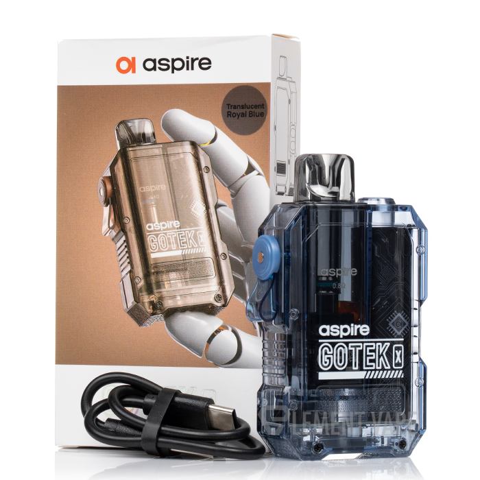TRANSLUCENT ROYAL BLUE - GOTEK X - ASPIRE - KIT - 1 PACK