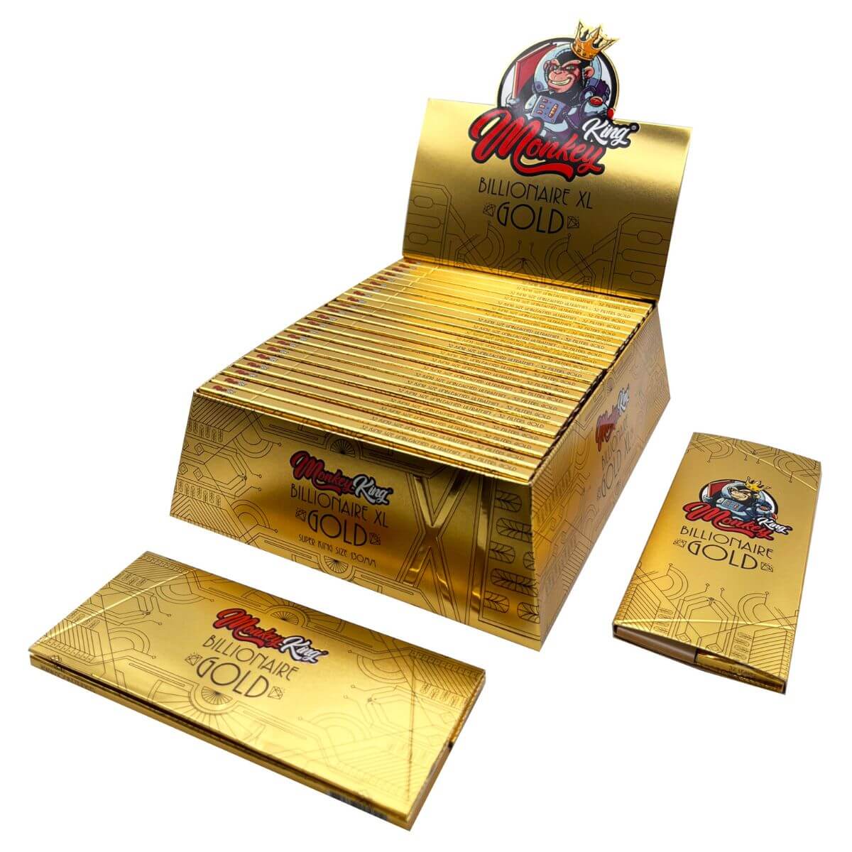 BILLIONAIRE GOLD - UNBLEACHED ULTRA THIN - MONKEY KING - 32 Pack