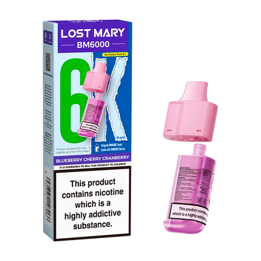 BLUEBERRY CHERRY CRANBERRY - UK - LOST MARY - BM6000 - DISPOSABLE - 5 Pack