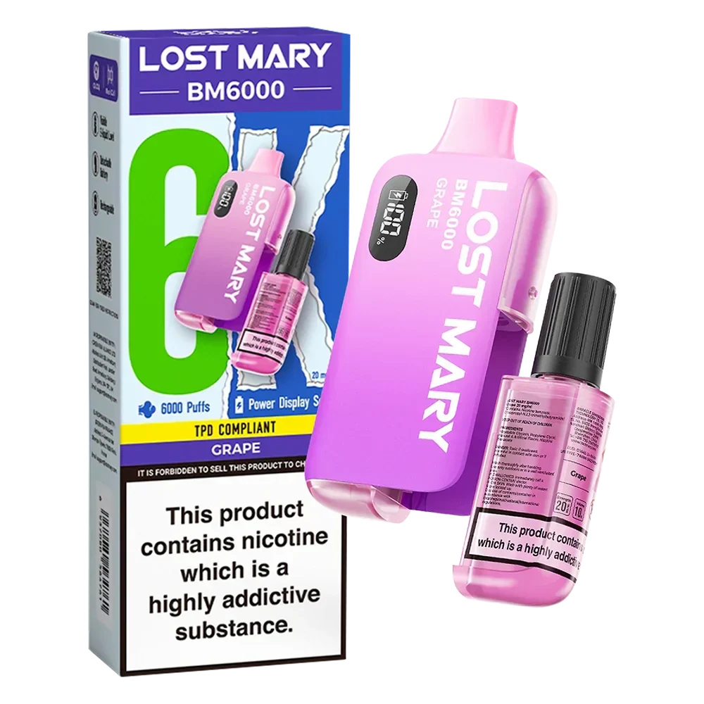 GRAPE - UK - LOST MARY - BM6000 - DISPOSABLE - 5 Pack