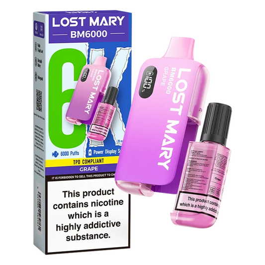 GRAPE - UK - LOST MARY - BM6000 - DISPOSABLE - 5 Pack