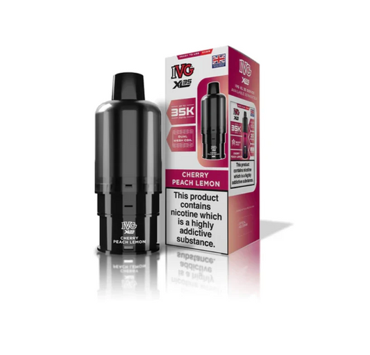 CHERRY PEACH LEMON - UK - IVG XL 35K - POD - 5 Pack