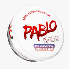 BLUEBERRY PEACH ICE - NICOTINE POUCH - PABLO EXCLUSIVE- STRONG - 10 Pack