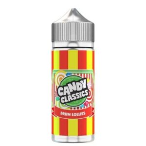 DRUM LOLLIES -  UK - CANDY CLASSICS -  100ml LIQUID - 1 PACK