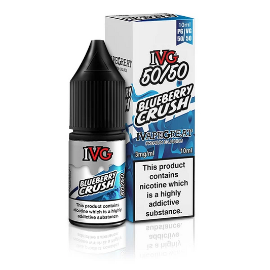 BLUEBERRY CRUSH - IE - IVG 50/50 - 3mg LIQUID - 10 PACK
