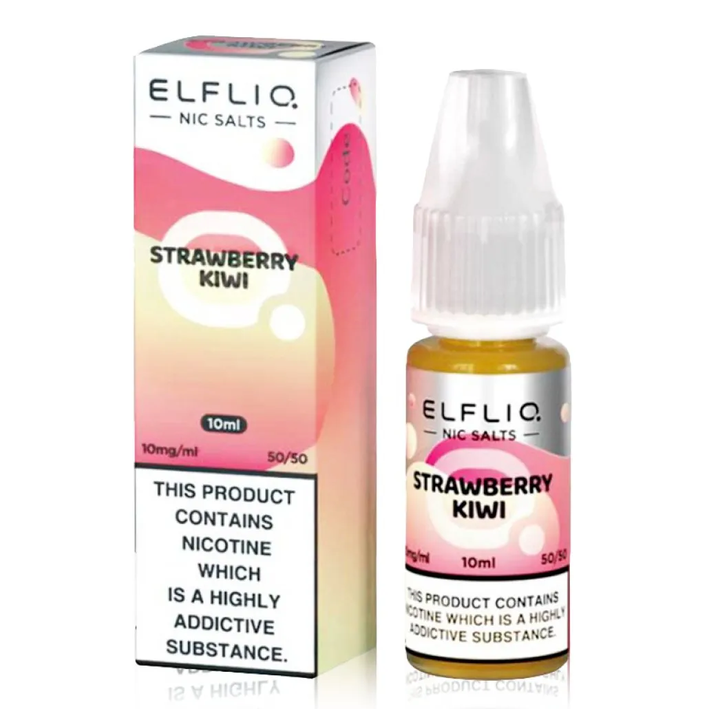 STRAWBERRY KIWI- UK- ELFLIQ - 20mg LIQUID - 10 PACK