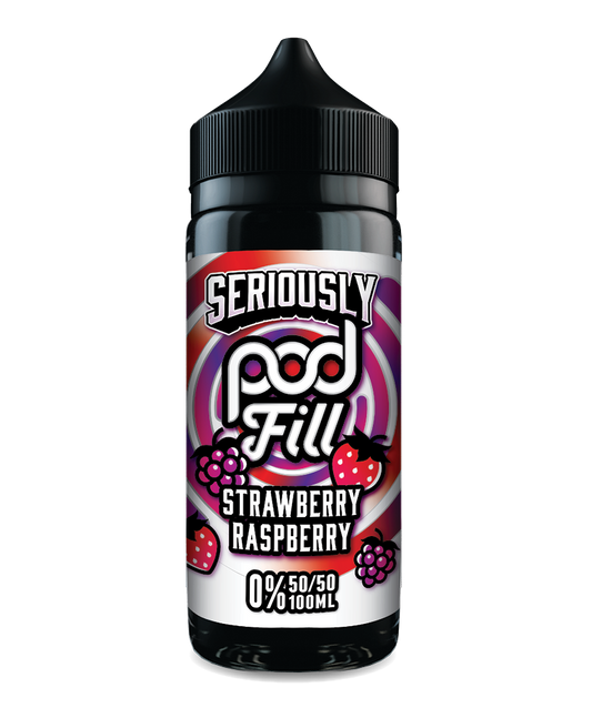 STRAWBERRY RASPBERRY -  UK - SERIOUSLY POD FILL -  100ml LIQUID - 1 PACK