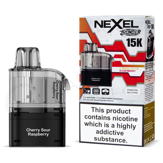 CHERRY SOUR RASPBERRY - UK - NEXEL THUNDER - 15K - POD - 5 Pack