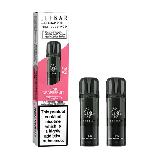 PINK GRAPEFRUIT - UK - ELFBAR - 600 -PREFILLED PODS - 10 Pack