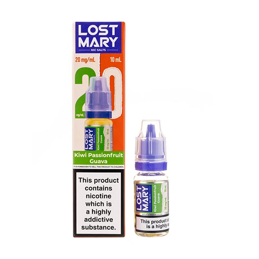 KIWI PASSIONFRUIT GUAVA 20mg LOST MARY LIQUID - 10 PACK