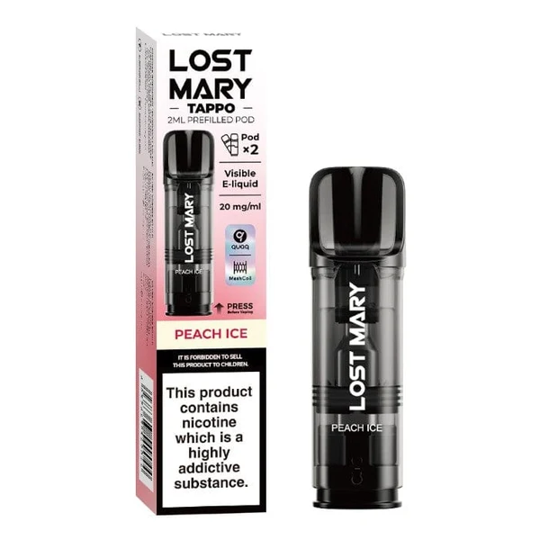 PEACH ICE - IE - LOST MARY - TAPPO PRO - POD - 10 Pack