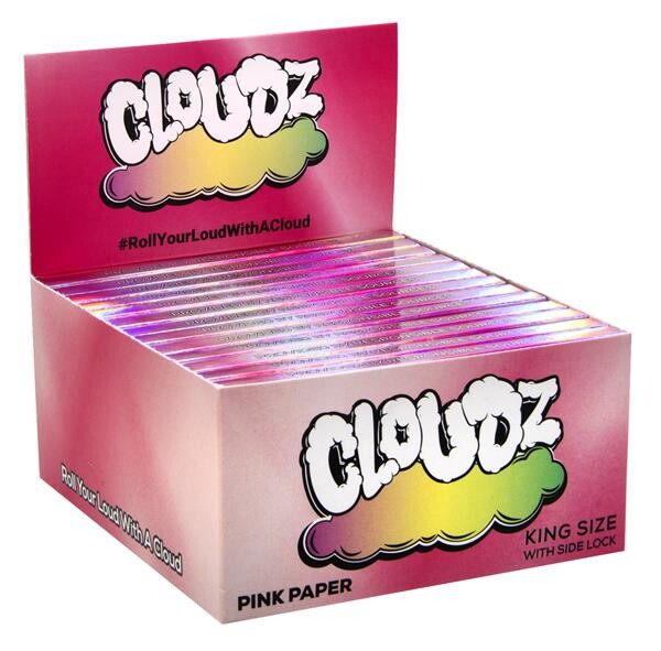 PINK PAPER - KING SIZE  - CLOUDZ - 12 Pack