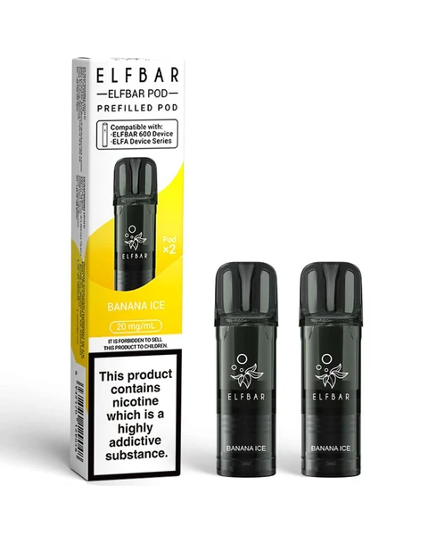 BANANA ICE - UK - ELFBAR - 600 -PREFILLED PODS - 10 Pack