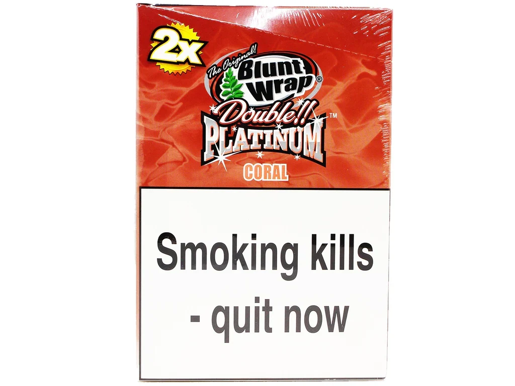 CORAL 2x - BLUNT WRAP - DOUBLE PLATINUM - 25 Pack