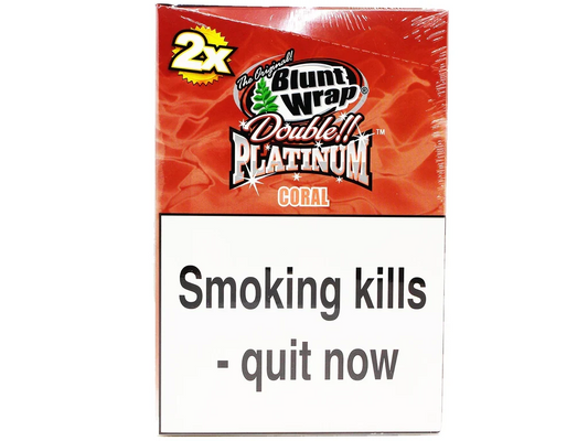 CORAL 2x - BLUNT WRAP - DOUBLE PLATINUM - 25 Pack
