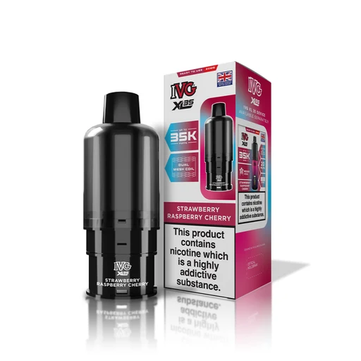 STRAWBERRY RASPBERRY CHERRY - UK - IVG XL 35K - POD - 5 Pack