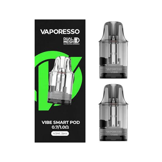 VIBE 0.7/1.0Ω DUAL MESH SMART POD - 4.5ML - VAPORESSO - 10 PACK