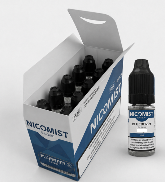 BLUEBERRY - IE - NICOMIST - 6mg LIQUID - 10 BOTTLES (10ml)