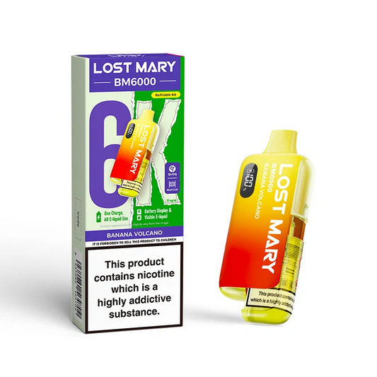 BANANA VOLCANO - UK - LOST MARY - BM6000 - DISPOSABLE - 5 Pack