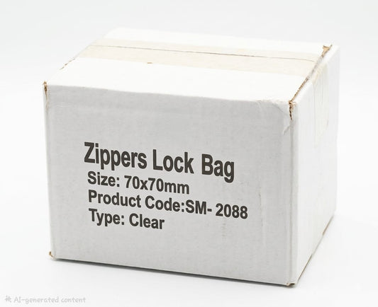 70mm x 70mm - CLEAR - ZIPPER BAG