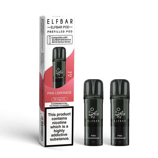 PINK LEMONADE - UK - ELFBAR - 600 -PREFILLED PODS - 10 Pack
