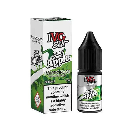 SOUR GREEN APPLE - IE - IVG SALT - 20mg LIQUID - 10 PACK