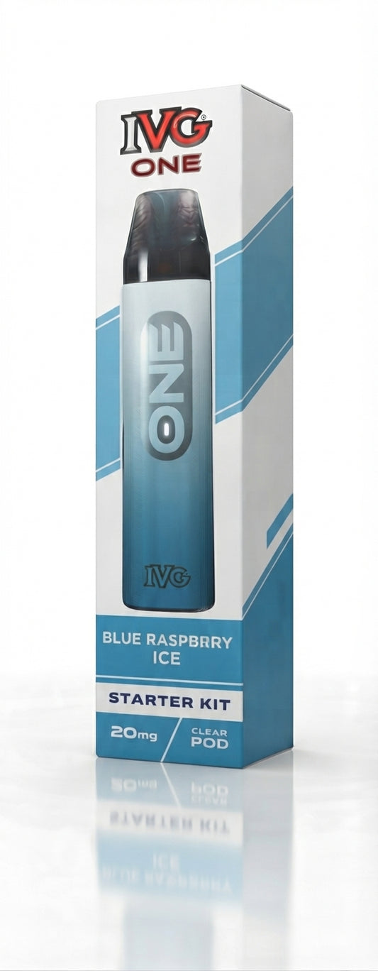 BLUE RASPBERRY ICE - IE - IVG - ONE - STARTER KIT - 10 Pack