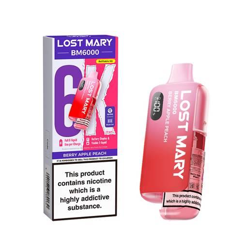 BERRY APPLE PEACH - UK - LOST MARY - BM6000 - REFILLABLE KIT - 5 Pack