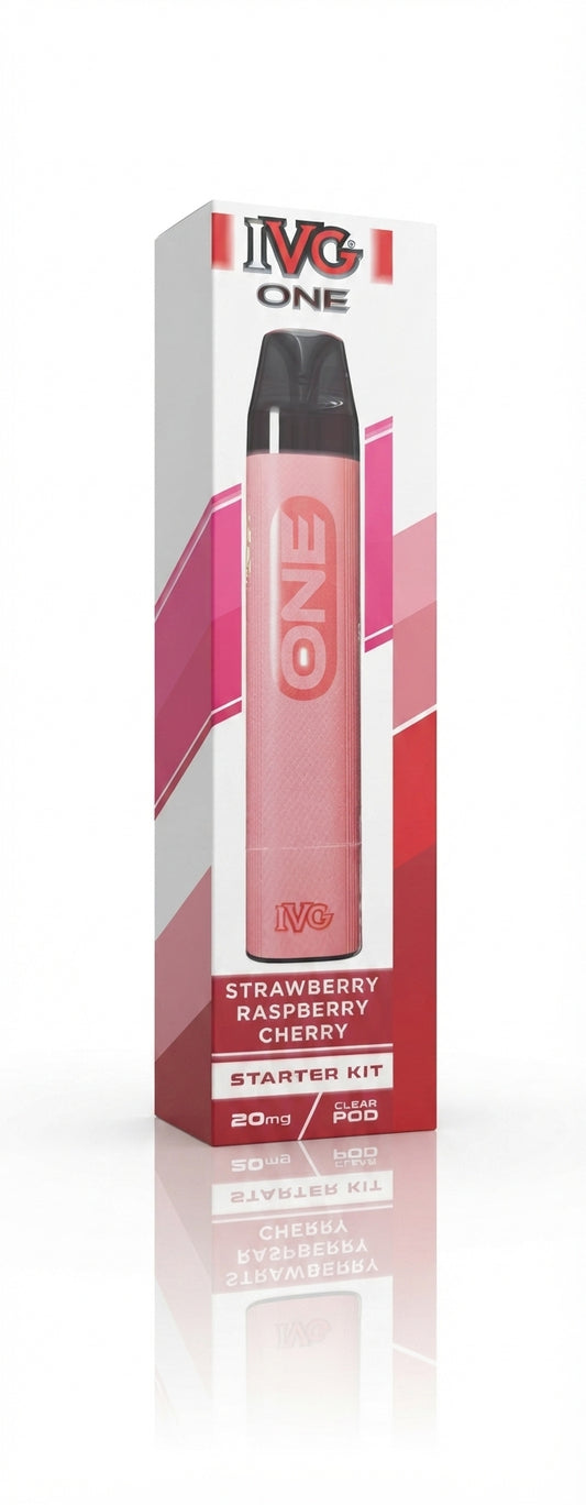STRAWBERRY RASPBERRY CHERRY - IE - IVG - ONE - STARTER KIT - 10 Pack