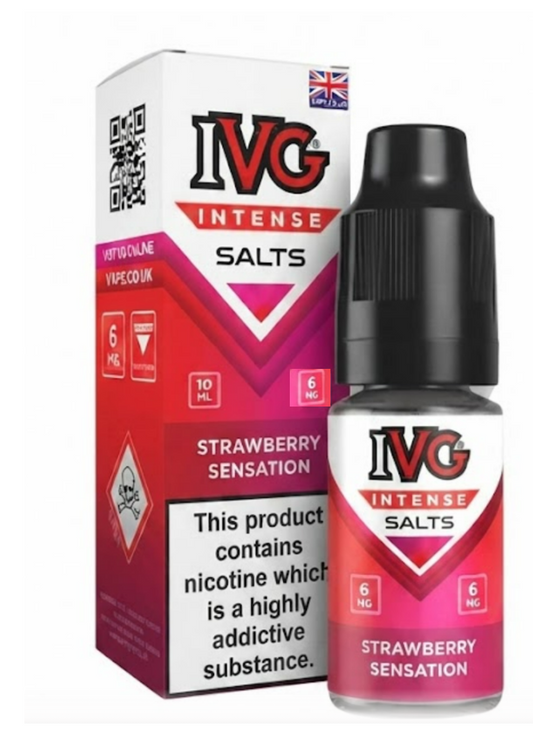 STRAWBERRY SENSATION - UK - IVG INTENSE - 6mg LIQUID - 10 PACK