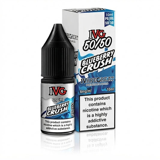 BLUEBERRY CRUSH - IE - IVG 50/50 - 6mg LIQUID - 10 PACK