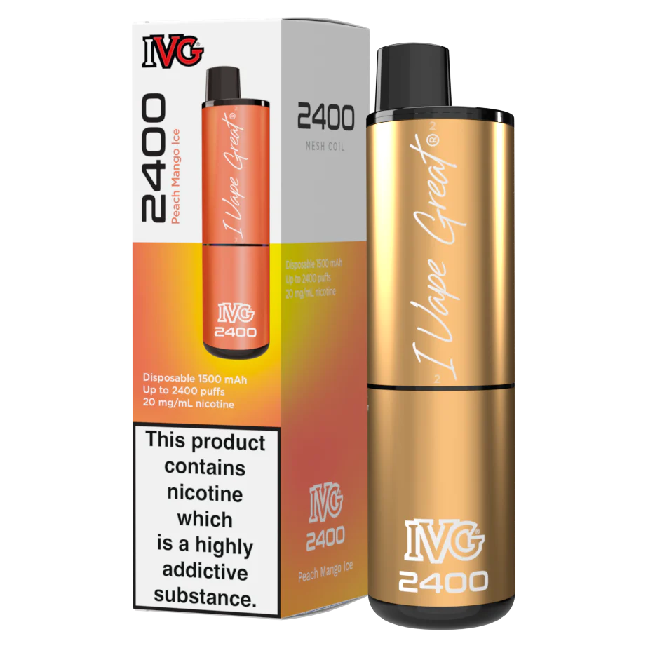 PEACH MANGO ICE IVG 2400 UK - 5 PACK