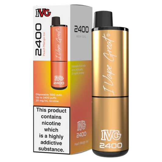 PEACH MANGO ICE IVG 2400 UK - 5 PACK
