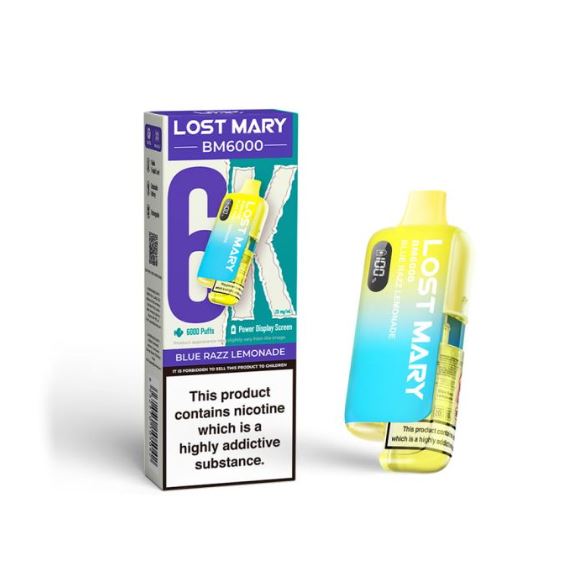 BM6000 Irish Disposable Blue Razz Lemonade   (Pack Of 5)