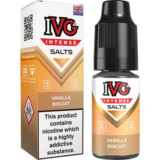VANILLA BISCUIT- UK - IVG INTENSE - 20mg LIQUID - 10 PACK