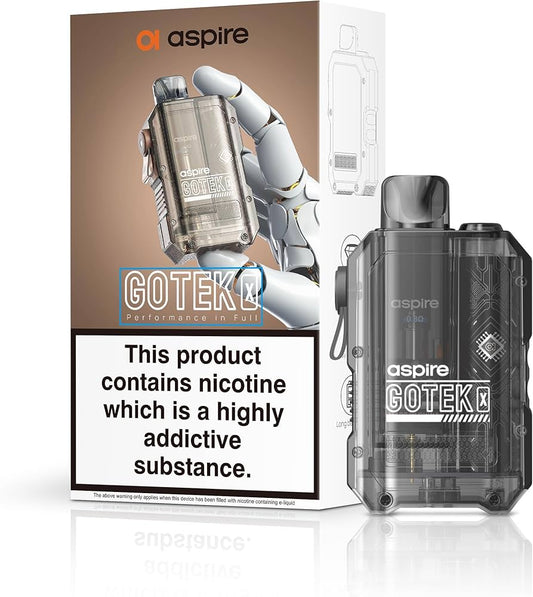 TRANSLUCENT BLACK - GOTEK X - ASPIRE - KIT - 1 PACK
