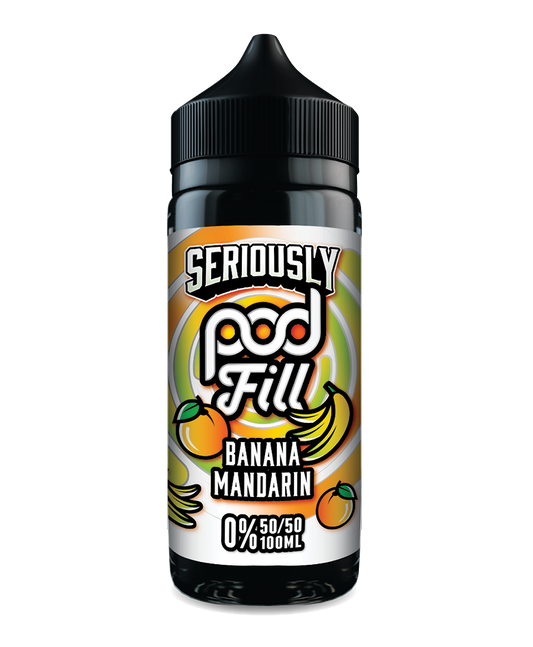 BANANA MANDARIN -  UK - SERIOUSLY POD FILL -  100ml LIQUID - 1 PACK