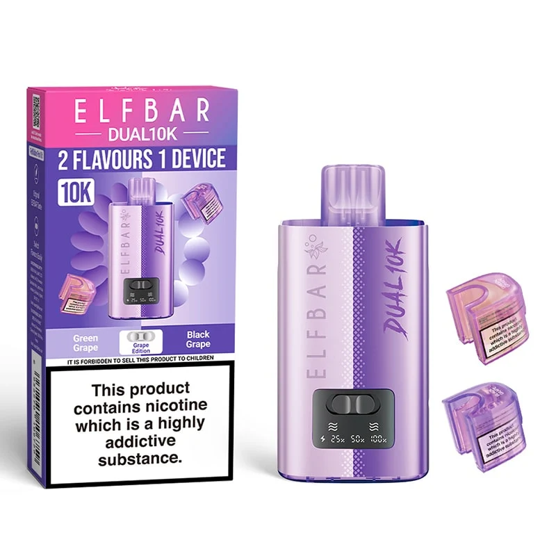 GRAPE EDITION - UK - ELFBAR - DUAL 10K - REFILLABLE KIT - 5 Pack