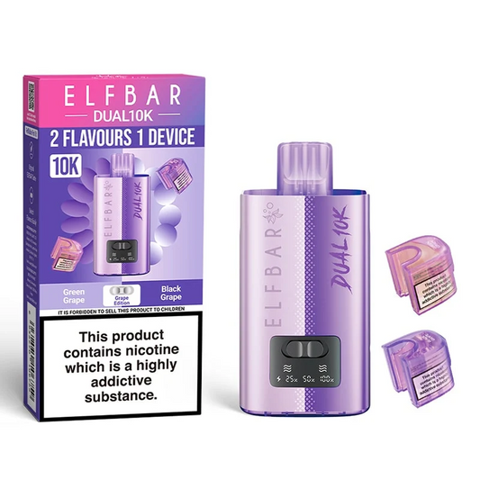 GRAPE EDITION - UK - ELFBAR - DUAL 10K - REFILLABLE KIT - 5 Pack