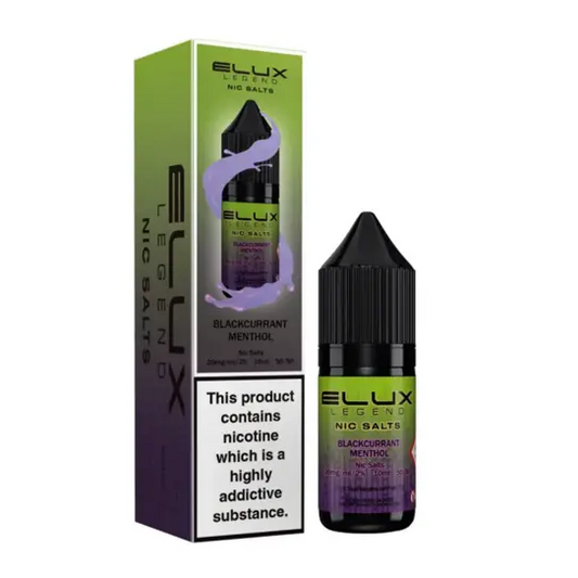 BLACKCURRANT MENTHOL -  ELUX LEGEND - 10mg LIQUID - 10 PACK