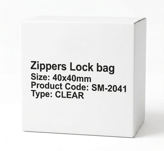 40mm x 40mm - CLEAR - ZIPPER BAG