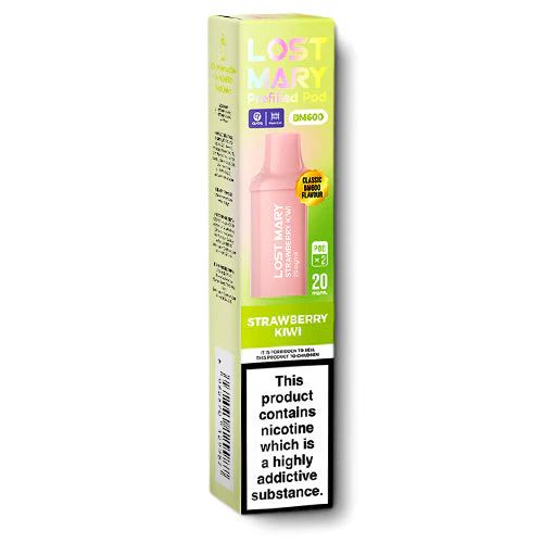 STRAWBERRY KIWI UK BM600 POD LOST MARY - 10 Pack