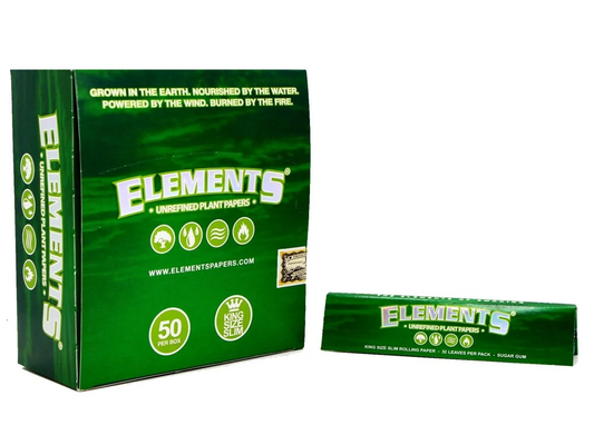 UNREFINED PLANT/ GREEN PAPERS - ACACIA GUM - ELEMENTS - 50 Pack