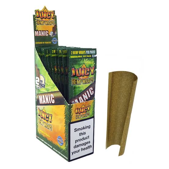MANIC - JUICY - HEMP WRAPS - 25 Packs